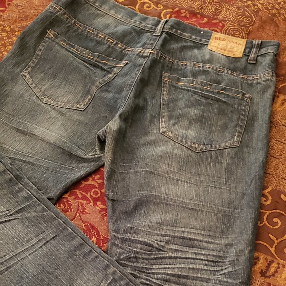 RED SNAP bluejeans Jeans Men's 38/34 - Excellent Condition Stone washed 38/34